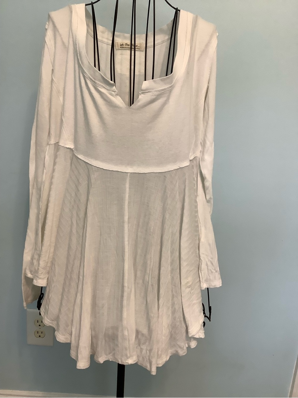 We the Free Women’s Baby Doll Tunic Top – Size Medium – White